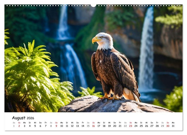 Produktbild: Majest&auml;tische Wei&szlig;kopfseeadler - Der K&ouml;nig der L&uuml;fte (Wandkalender 2026 DIN A2 quer), CALVENDO Monatskalender