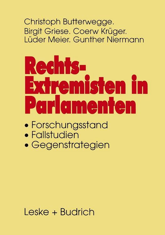Produktbild: Rechtsextremisten in Parlamenten