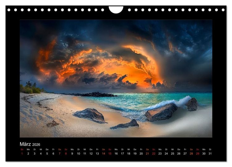 Produktbild: Paradiesische Inselwelten (Wandkalender 2026 DIN A4 quer), CALVENDO Monatskalender