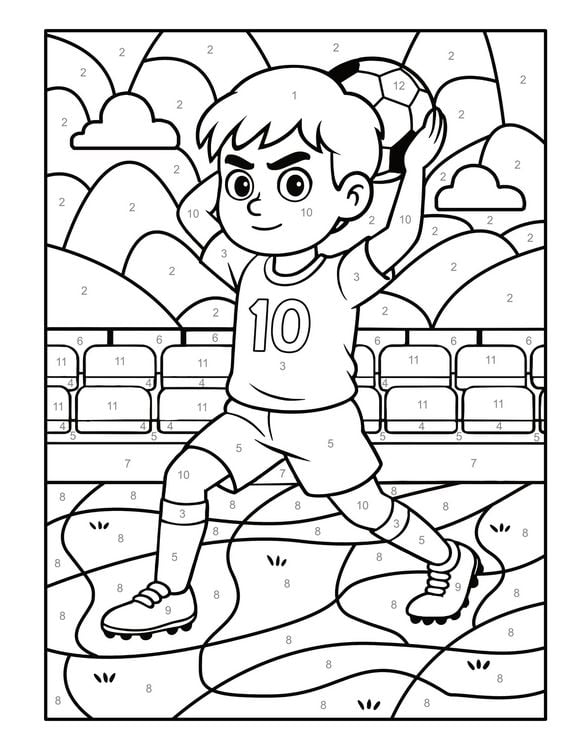 Produktbild: Malen nach Zahlen Fu&szlig;ball Malbuch f&uuml;r Kinder ab 5&ndash;7 Jahren