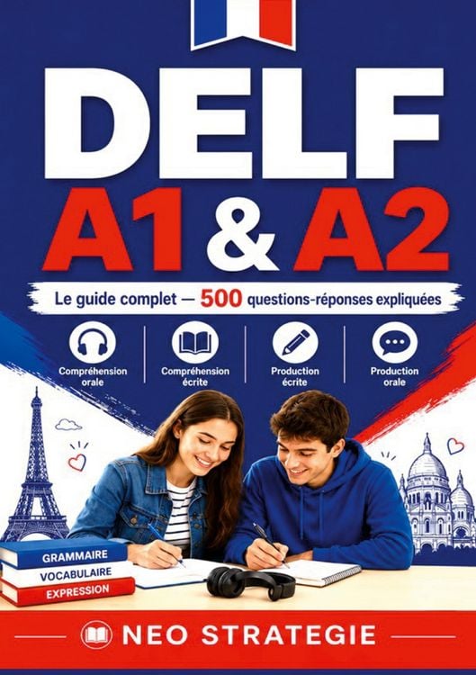 Produktbild: DELF A1 & A2 Le guide complet 500 questions-r&eacute;ponses expliqu&eacute;es
