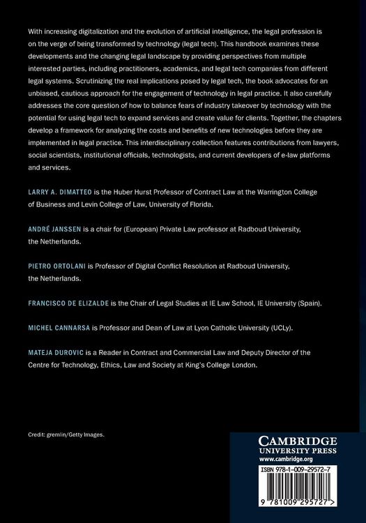 Produktbild: The Cambridge Handbook of Lawyering in the Digital Age
