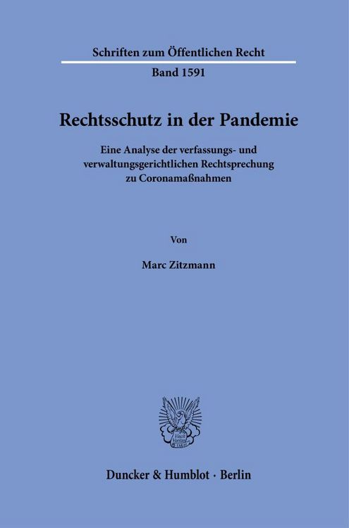 Produktbild: Rechtsschutz in der Pandemie