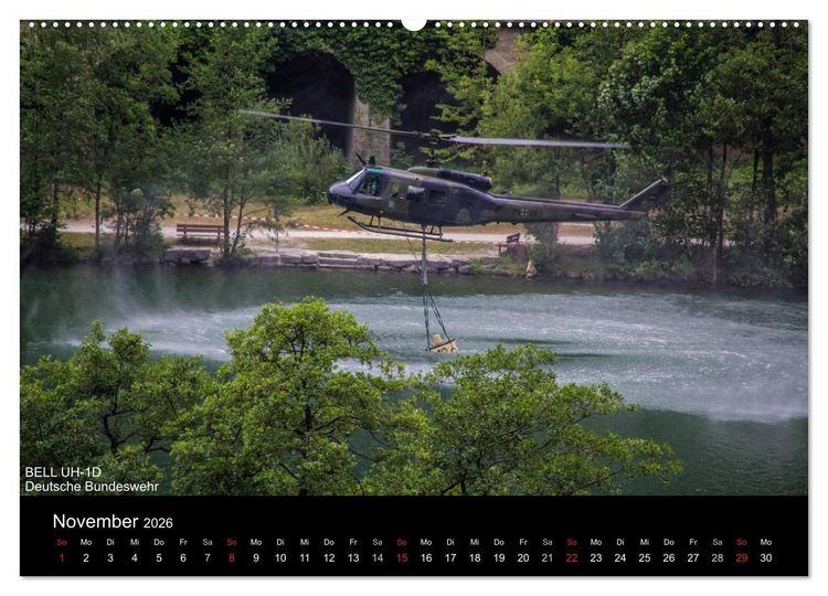 Produktbild: Hubschrauber im Einsatz (hochwertiger Premium Wandkalender 2026 DIN A2 quer), Kunstdruck in Hochglanz