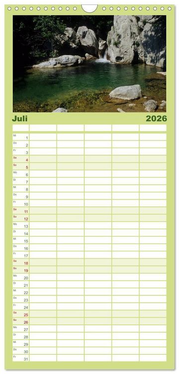 Produktbild: Familienplaner 2026 - Kroatiens wilde Sch&ouml;nheit mit 5 Spalten (Wandkalender, 21 x 45 cm) CALVENDO