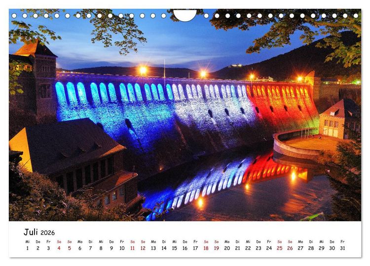 Produktbild: Der Edersee - Das Paradies in Nordhessen (Wandkalender 2026 DIN A4 quer), CALVENDO Monatskalender