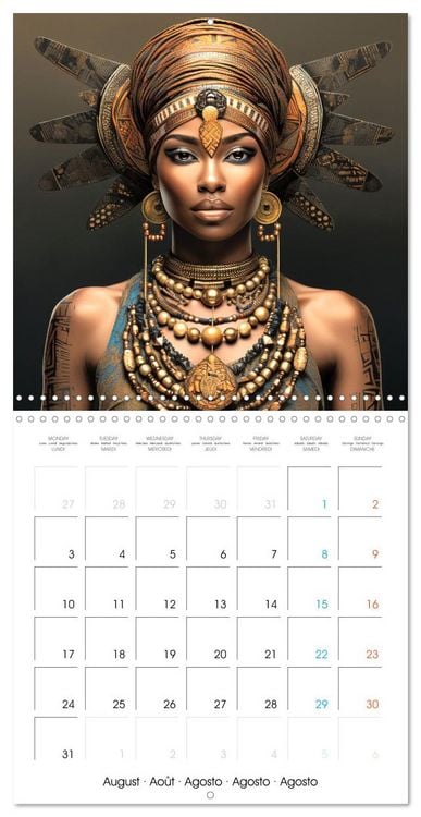 Produktbild: Femmes sublimes d'Afrique (Calendrier mural carr&eacute; 2026 30x30 cm) Calendrier double avec une page pour vos prises de notes