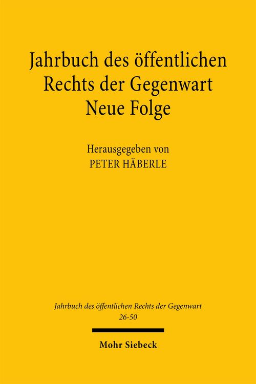 Produktbild: Jahrbuch des &ouml;ffentlichen Rechts der Gegenwart. Neue Folge
