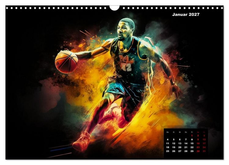 Produktbild: Faszination Basketball (Wandkalender 2027 DIN A3 quer), CALVENDO Monatskalender