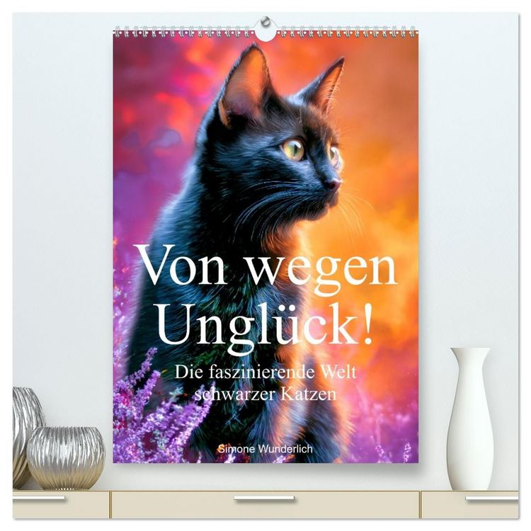 Produktbild: Von wegen Ungl&uuml;ck! - Die faszinierende Welt schwarzer Katzen (hochwertiger Premium Wandkalender 2027 DIN A2 hoch), Kunstdruck in Hochglanz