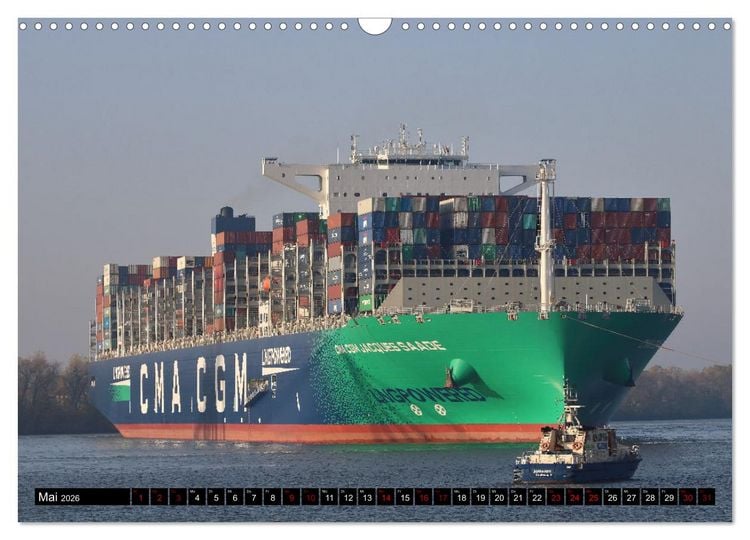Produktbild: Shipspotting Hamburg (Wandkalender 2026 DIN A3 quer), CALVENDO Monatskalender