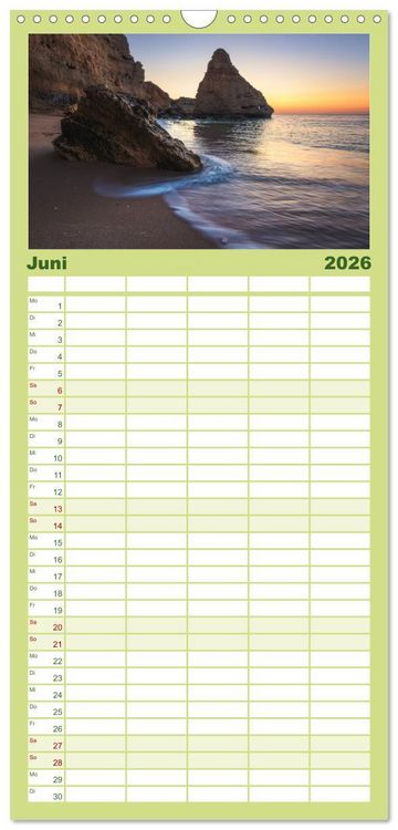 Produktbild: Familienplaner 2026 - Portugal - Von Porto bis zur Algarve mit 5 Spalten (Wandkalender, 21 x 45 cm) CALVENDO
