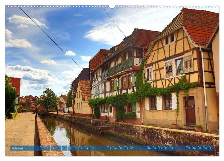 Produktbild: Bienvenue &agrave; Wissembourg. Spaziergang durch Wei&szlig;enburg im Elsass (Wandkalender 2026 DIN A2 quer), CALVENDO Monatskalender