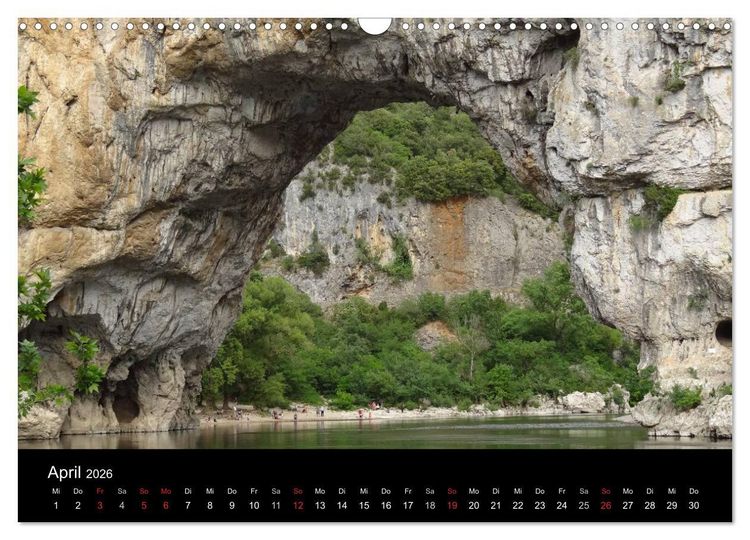 Produktbild: Ard&egrave;che &middot; Wandergebirge und Kajakschluchten in S&uuml;dfrankreich (Wandkalender 2026 DIN A3 quer), CALVENDO Monatskalender