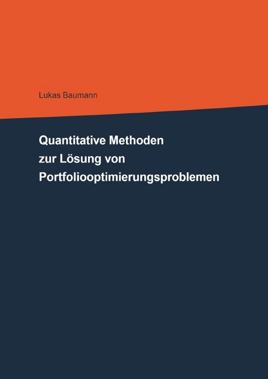Produktbild: Quantitative Methoden zur L&ouml;sung von Portfoliooptimierungsproblemen