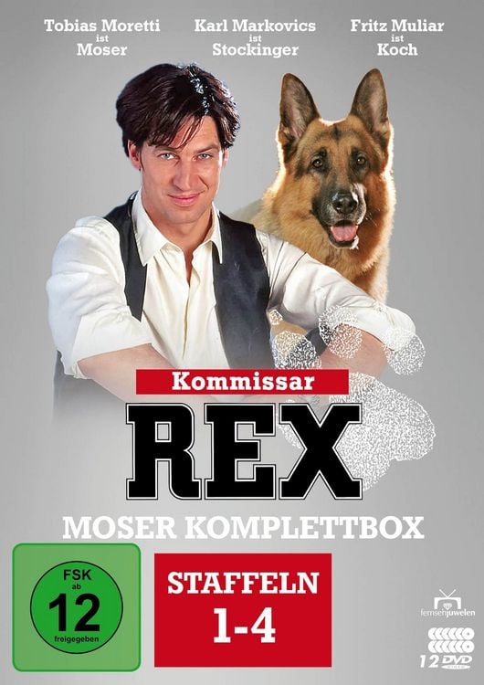Produktbild: Kommissar Rex - Moser Komplettbox (Alle 4 Staffeln mit Tobias Moretti) (12 DVDs) (Fernsehjuwelen)