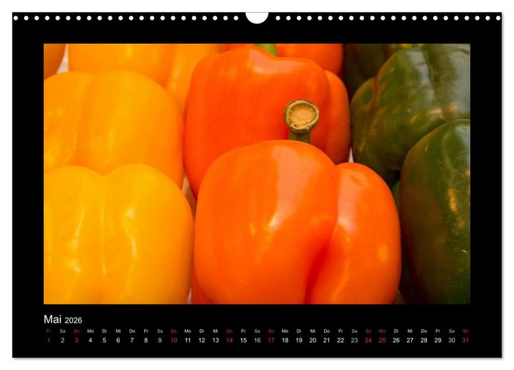 Produktbild: essbar &ndash; Buntes Obst und Gem&uuml;se (Wandkalender 2026 DIN A3 quer), CALVENDO Monatskalender