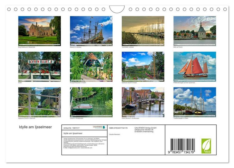 Produktbild: Idylle am Ijsselmeer (Wandkalender 2026 DIN A4 quer), CALVENDO Monatskalender
