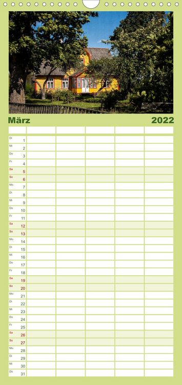 Produktbild: Familienplaner Lettland - Streifz&uuml;ge durch das mittlere Baltikum (Wandkalender 2022 , 21 cm x 45 cm, hoch)