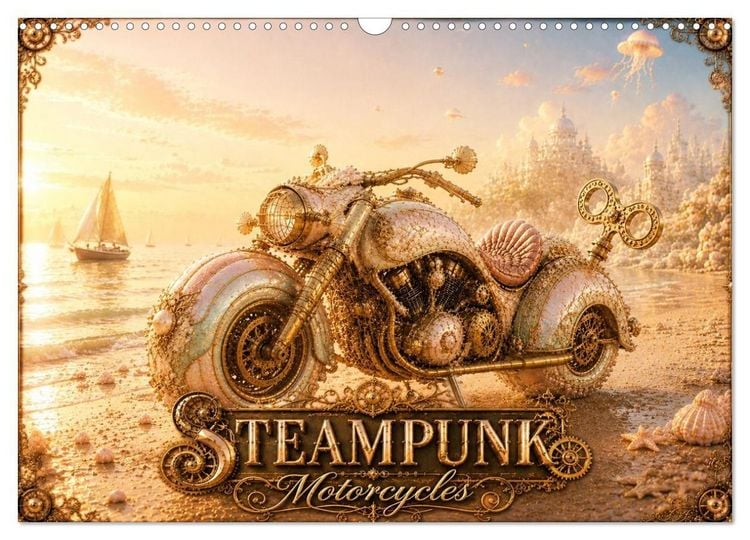 Produktbild: STEAMPUNK Motorcycles (Wandkalender 2027 DIN A3 quer), CALVENDO Monatskalender