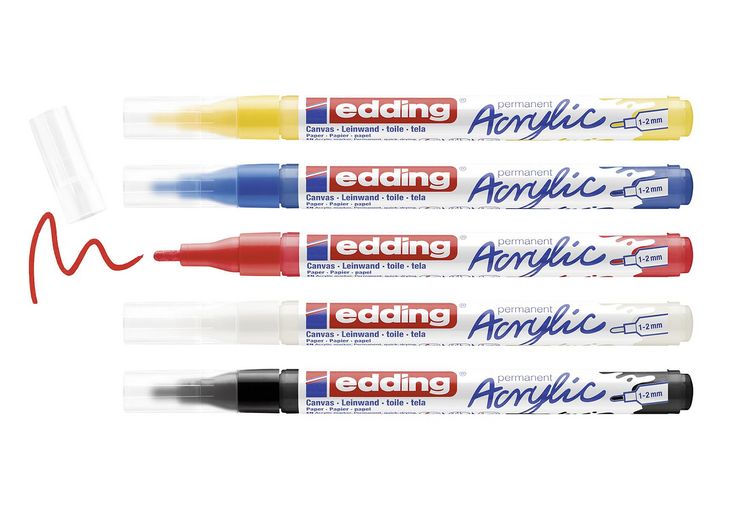 Produktbild: edding 5300 Acrylmarker fein 5er-Set basic