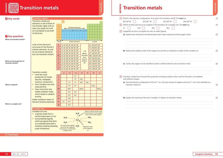 Produktbild: AQA A-level Chemistry Organise and Retrieve Your Knowledge