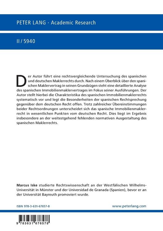 Produktbild: Der spanische Maklervertrag
