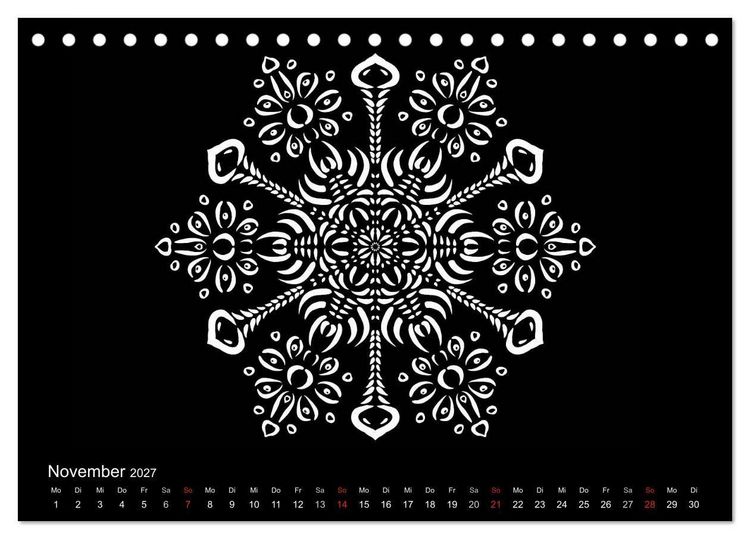 Produktbild: Entspannung und Ruhe durch Mandalas (Tischkalender 2027 DIN A5 quer), CALVENDO Monatskalender
