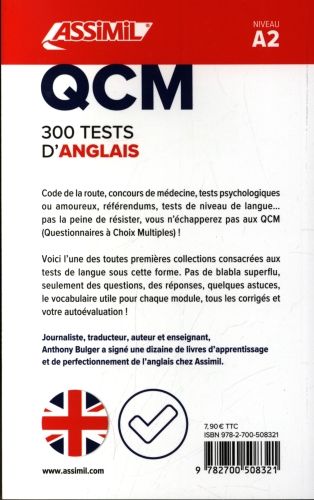 Produktbild: Qcm 300 Tests d'Anglais
