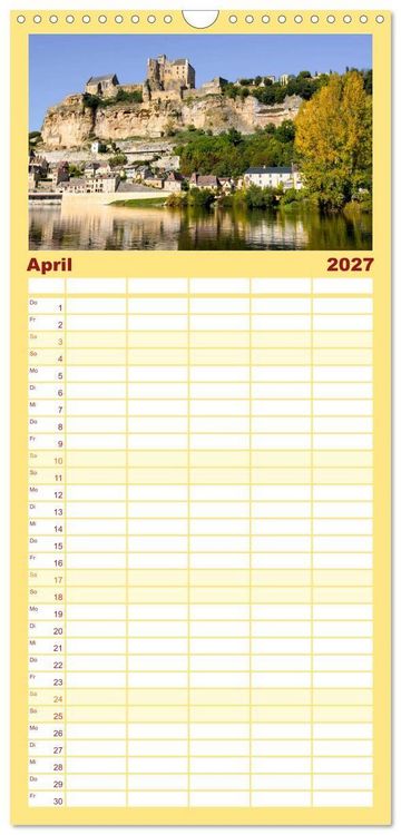 Produktbild: Familienplaner 2027 - Dorfidyllen in Frankreich mit 5 Spalten (Wandkalender, 21 x 45 cm) CALVENDO