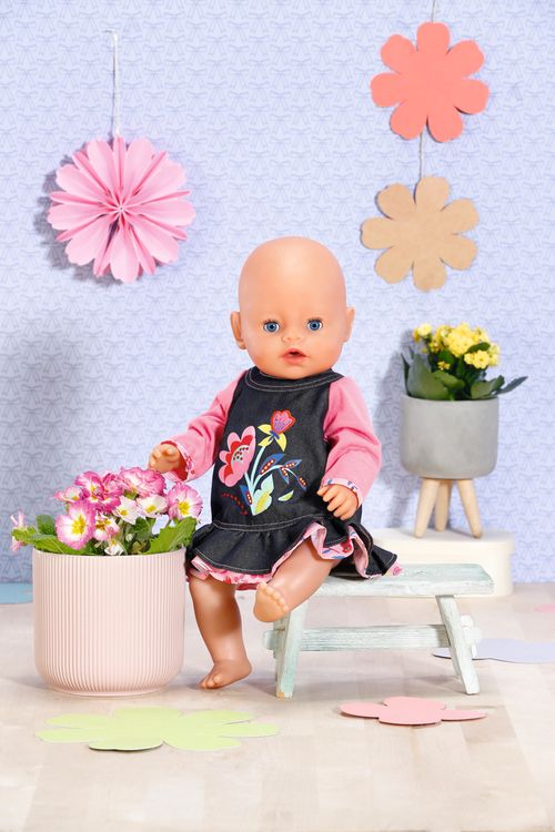 Produktbild: Dolly Moda Jeans Kleid Blumen 43