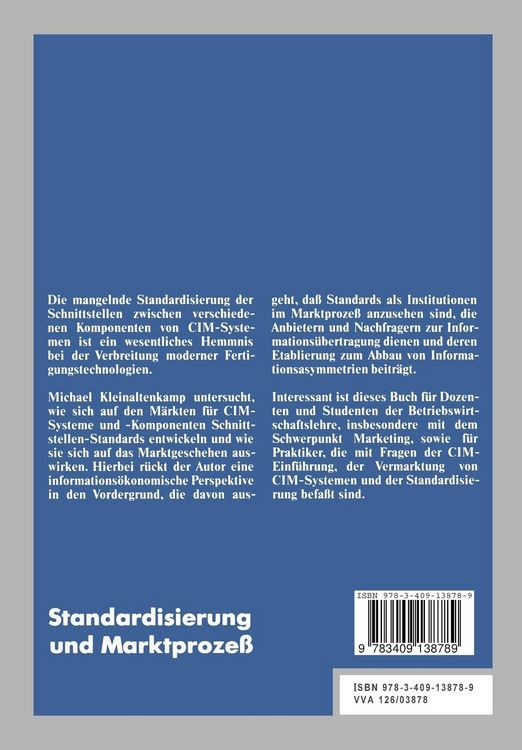 Produktbild: Standardisierung und Marktproze&szlig;