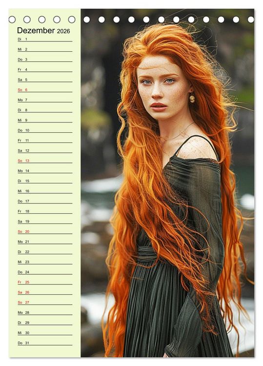 Produktbild: Rote Sch&ouml;nheiten. Nat&uuml;rliche Eleganz und wilde Anmut (Tischkalender 2026 DIN A5 hoch), CALVENDO Monatskalender