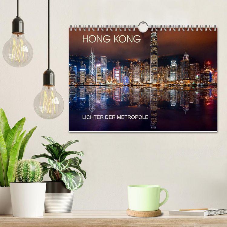 Produktbild: Hong Kong Citylights (Wandkalender 2026 DIN A4 quer), CALVENDO Monatskalender