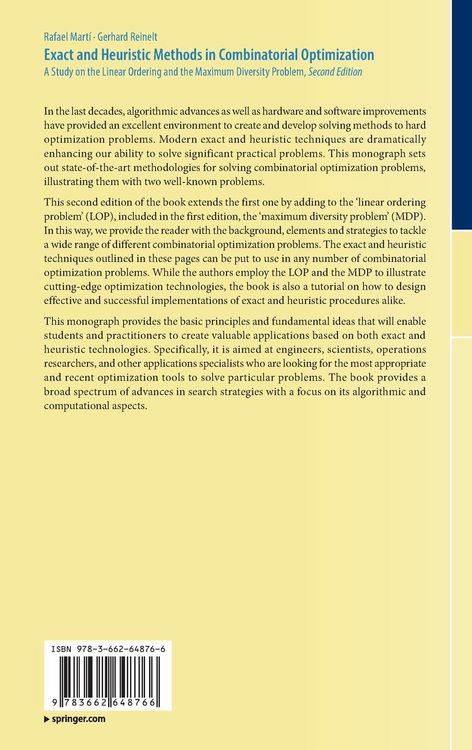 Produktbild: Exact and Heuristic Methods in Combinatorial Optimization