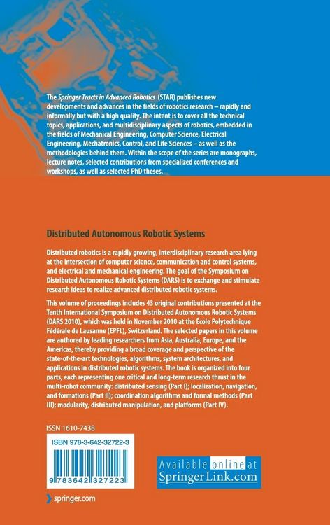 Produktbild: Distributed Autonomous Robotic Systems