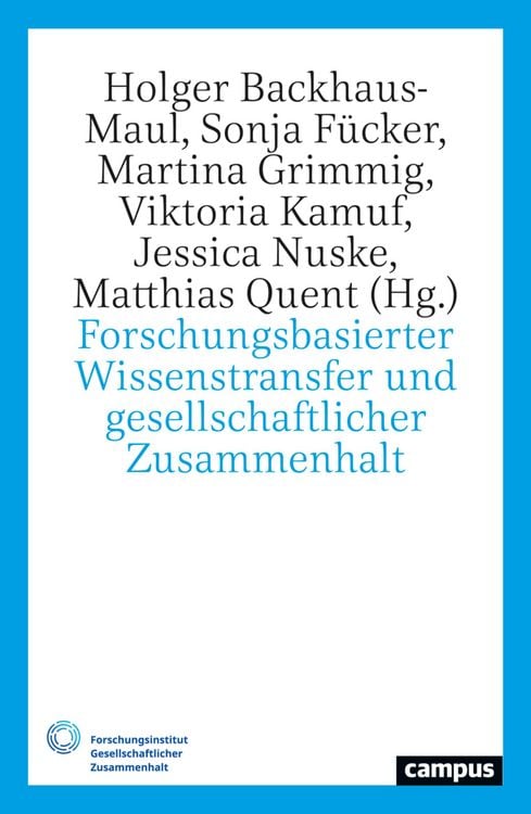 Produktbild: Forschungsbasierter Wissenstransfer und gesellschaftlicher Zusammenhalt