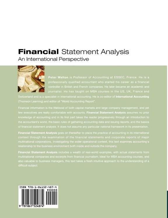 Produktbild: Financial Statement Analysis: An International Perspective