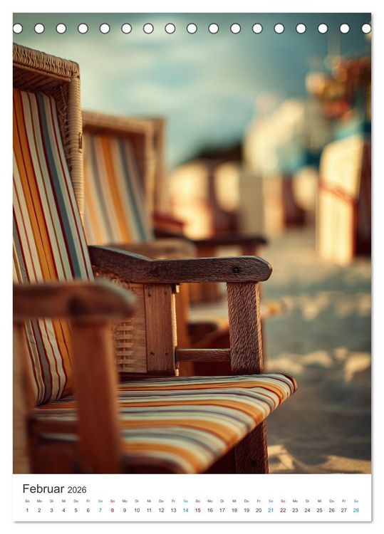 Produktbild: Sehnsucht Strand (Tischkalender 2026 DIN A5 hoch), CALVENDO Monatskalender