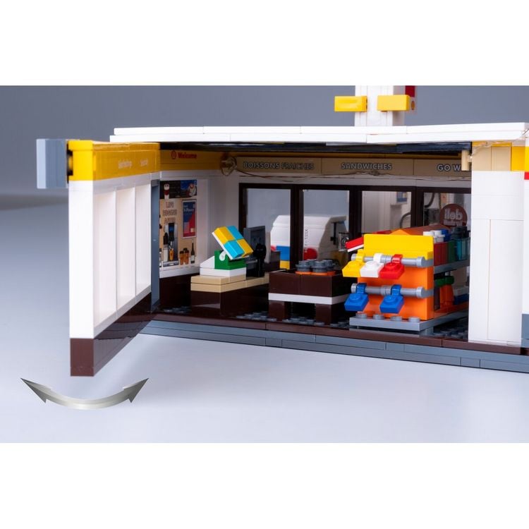 Produktbild: CaDA Shell Tankstelle mit Shop und Waschanlage Bricks