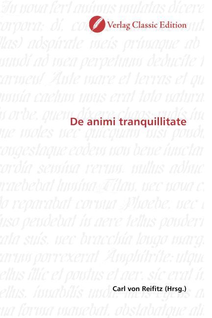 Produktbild: De animi tranquillitate