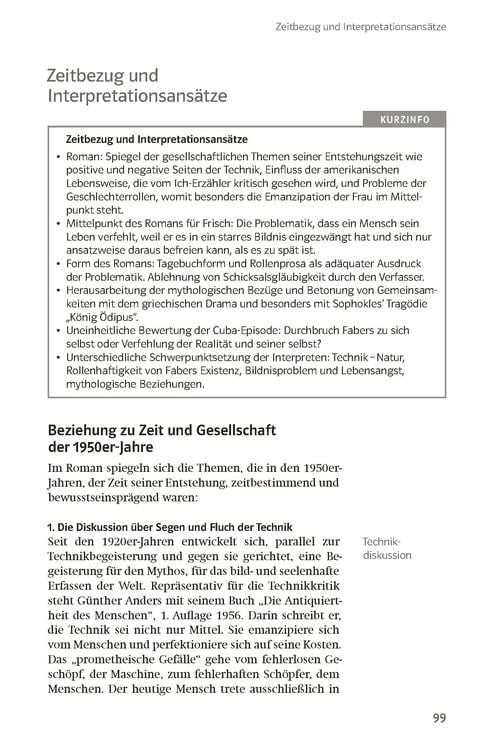Produktbild: Lekt&uuml;rehilfen Max Frisch 'Homo faber'