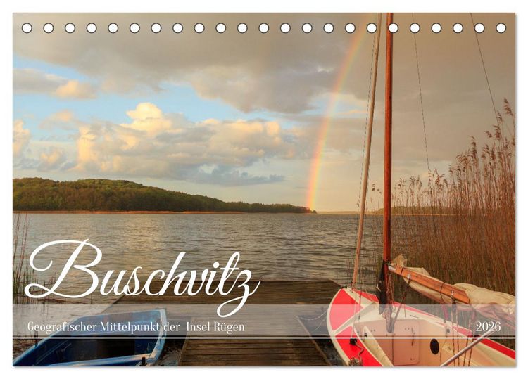 Produktbild: Buschvitz - Geografischer Mittelpunkt der Insel R&uuml;gen (Tischkalender 2026 DIN A5 quer), CALVENDO Monatskalender