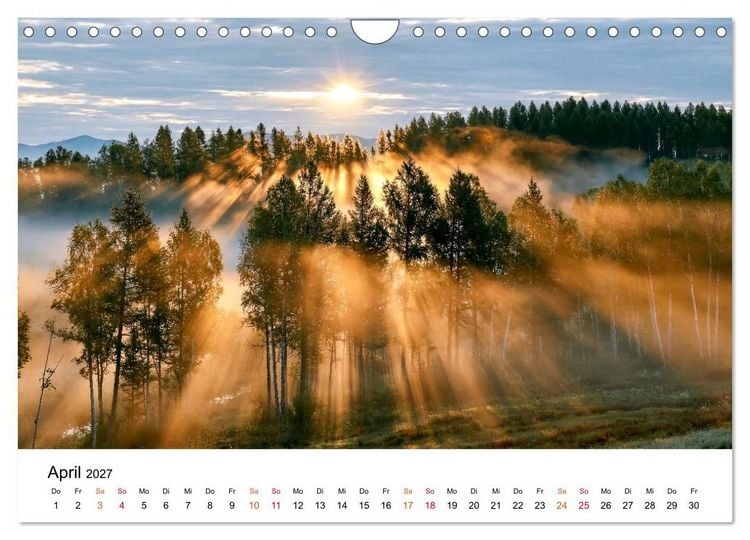 Produktbild: Sonnenjahr (Wandkalender 2027 DIN A4 quer), CALVENDO Monatskalender