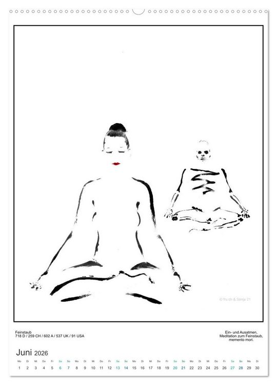 Produktbild: Totentanz Damenwahl Haiku Zenga Photo (hochwertiger Premium Wandkalender 2026 DIN A2 hoch), Kunstdruck in Hochglanz