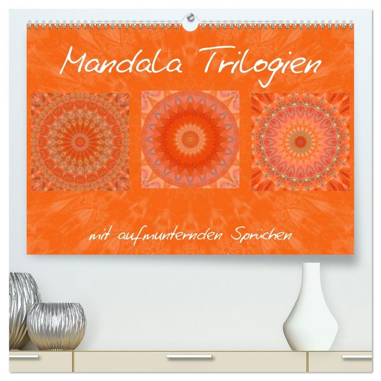 Produktbild: Mandala Trilogien (hochwertiger Premium Wandkalender 2026 DIN A2 quer), Kunstdruck in Hochglanz