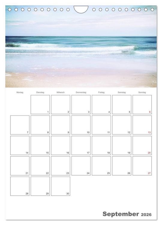 Produktbild: Strandbilder - K&uuml;nstlerische Impressionen von der Nordsee (Wandkalender 2026 DIN A4 hoch), CALVENDO Monatskalender