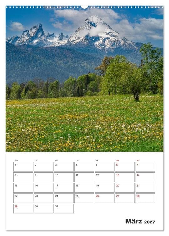Produktbild: Oberbayerische Alpen (hochwertiger Premium Wandkalender 2027 DIN A2 hoch), Kunstdruck in Hochglanz