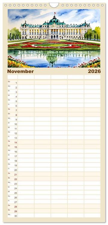Produktbild: Familienplaner 2026 - &Ouml;sterreich - Idylle in den Alpen mit 5 Spalten (Wandkalender, 21 x 45 cm) CALVENDO