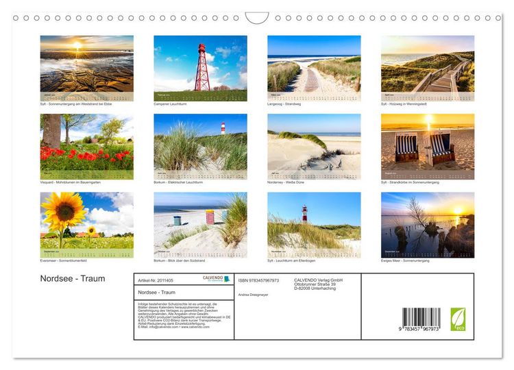 Produktbild: Nordsee - Traum (Wandkalender 2026 DIN A3 quer), CALVENDO Monatskalender